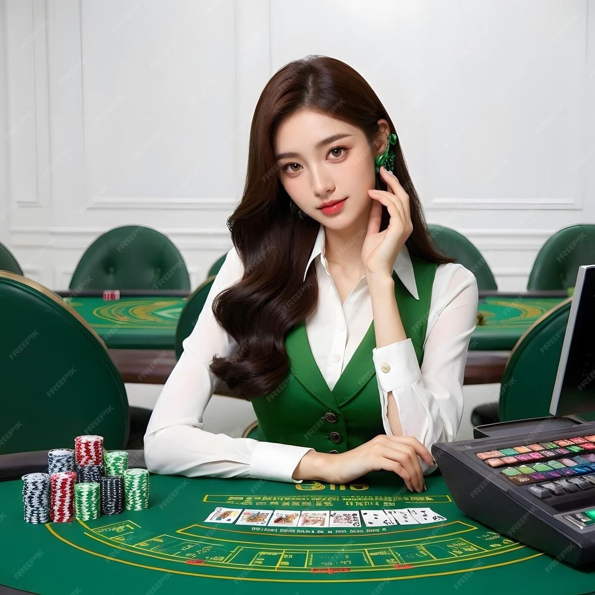 ak slot Live Dealer ဖြင့် Baccarat ကတ်ဂိမ်း High Definition Streaming ကစားနေပုံ